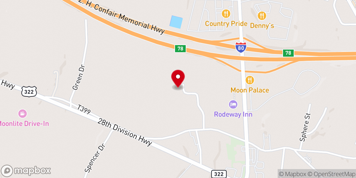 Map showing location of Brookville Church of God