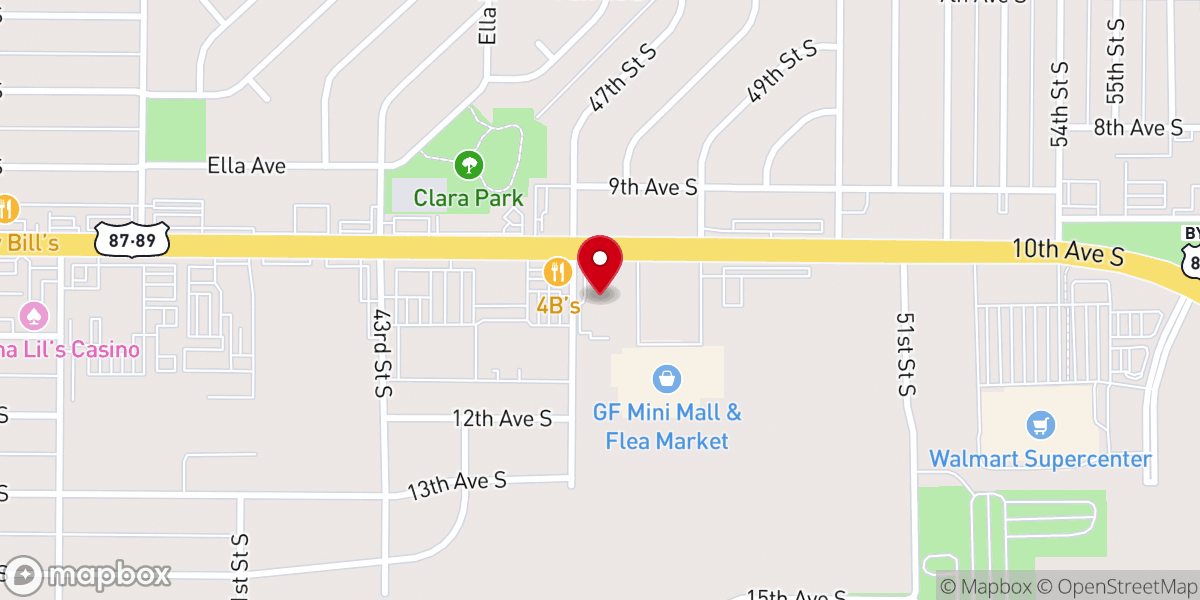 Map showing location of Faith Center