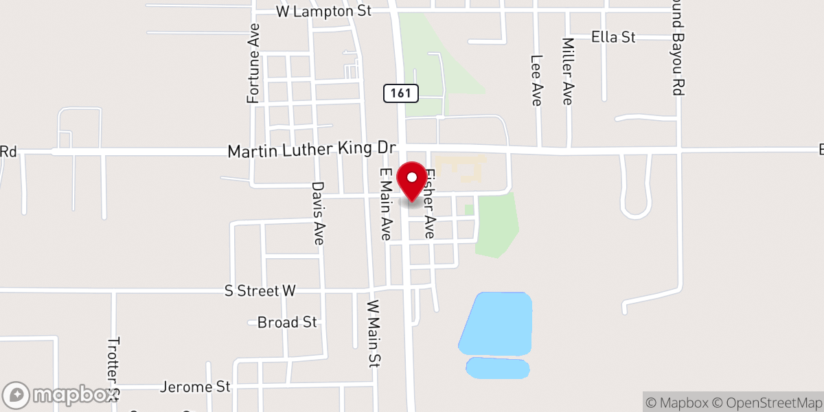 Map showing location of Mound Bayou