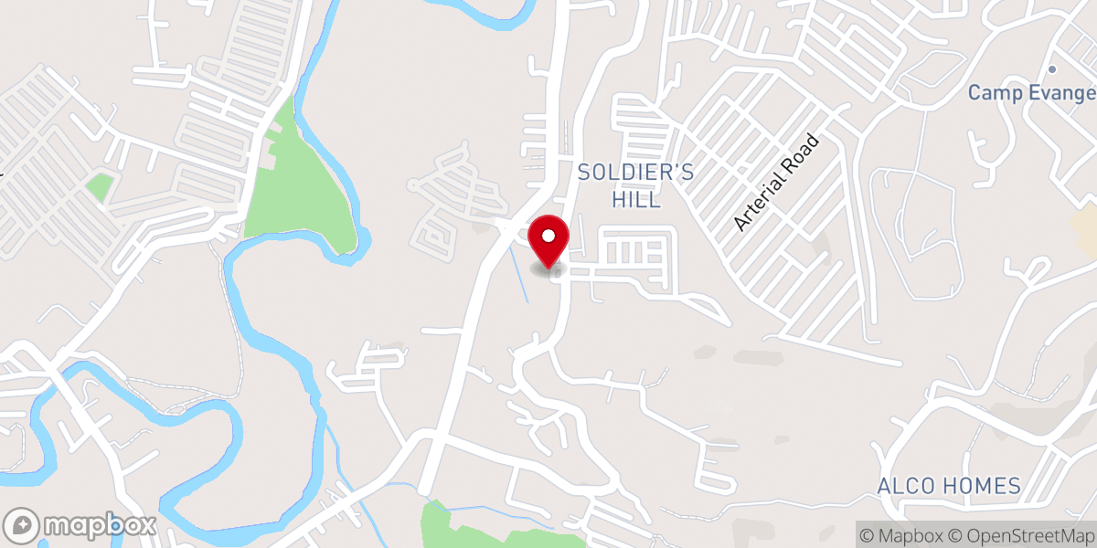 Map showing location of Anhawon Baptist Church