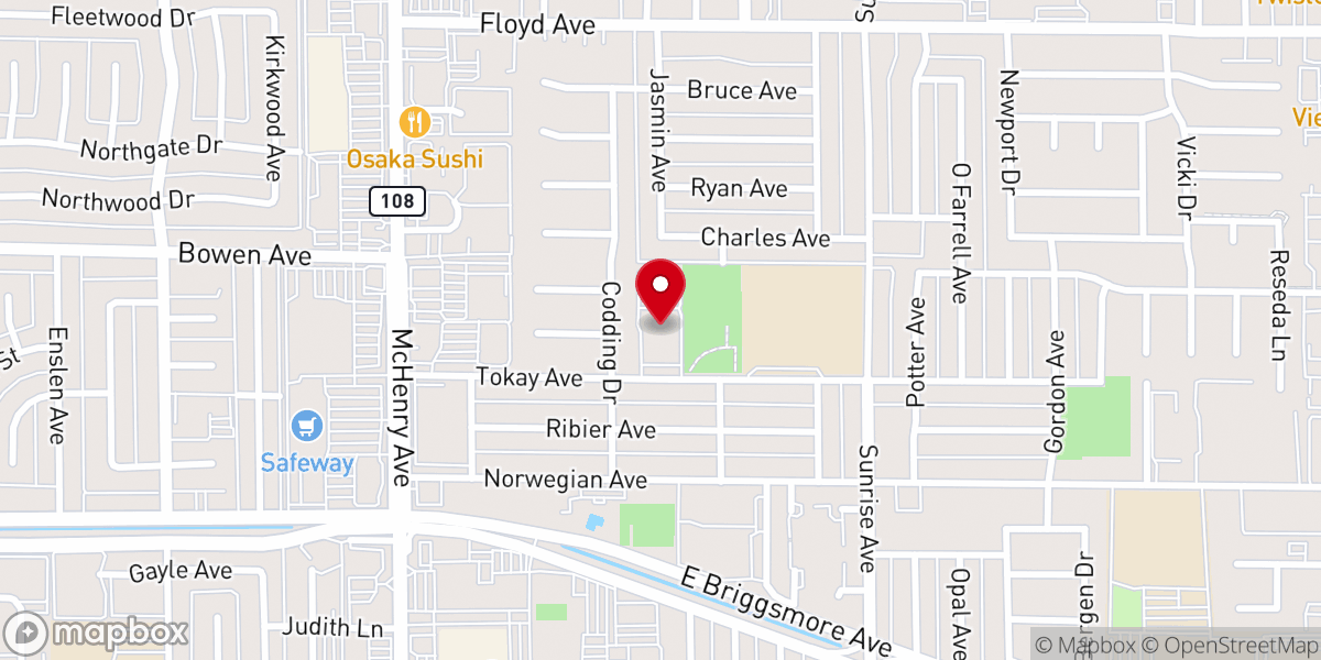 Map showing location of Annunciation Greek Orthodox Church