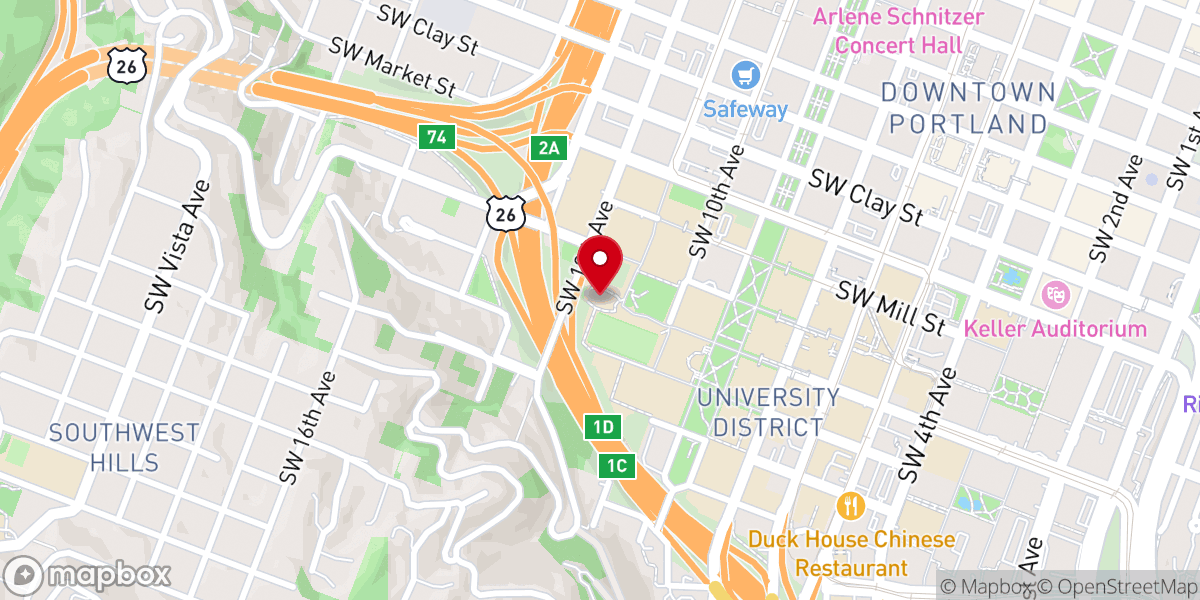 Map showing location of Portland International Christian Church