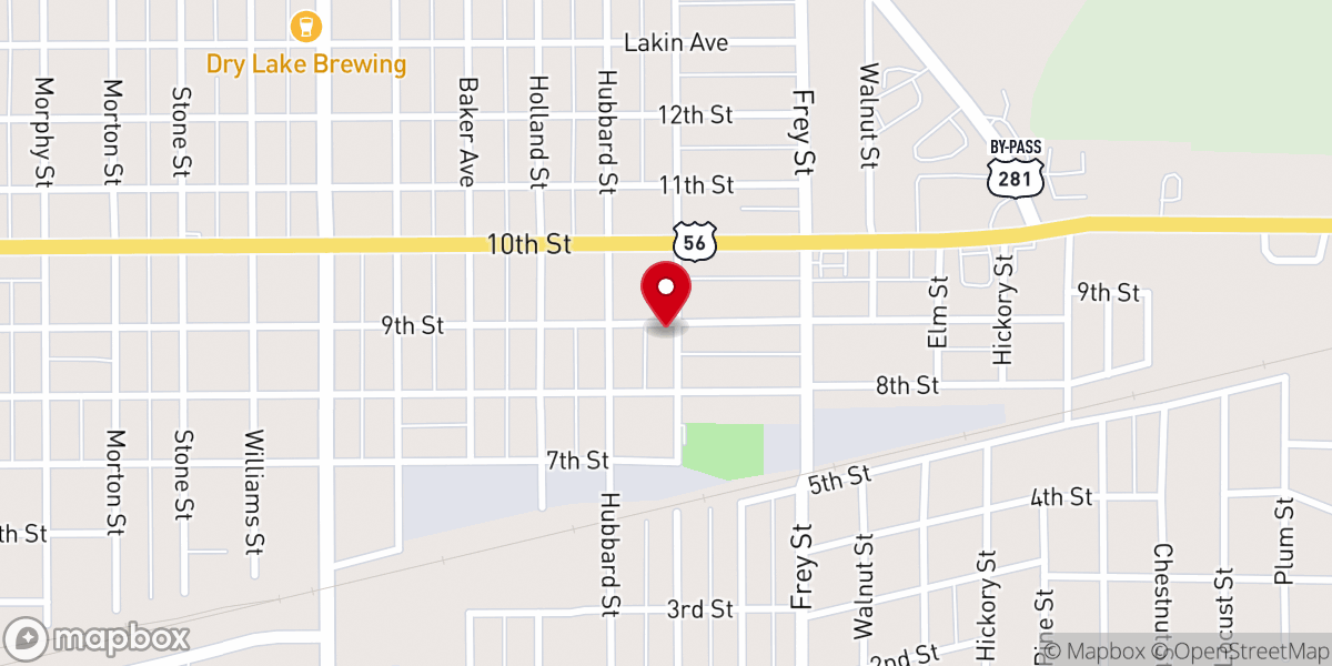 Map showing location of Myers Chapel AME Church