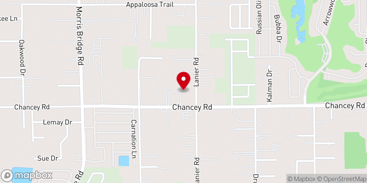 Map showing location of The Church at Chancey Road - Food Distribution Center