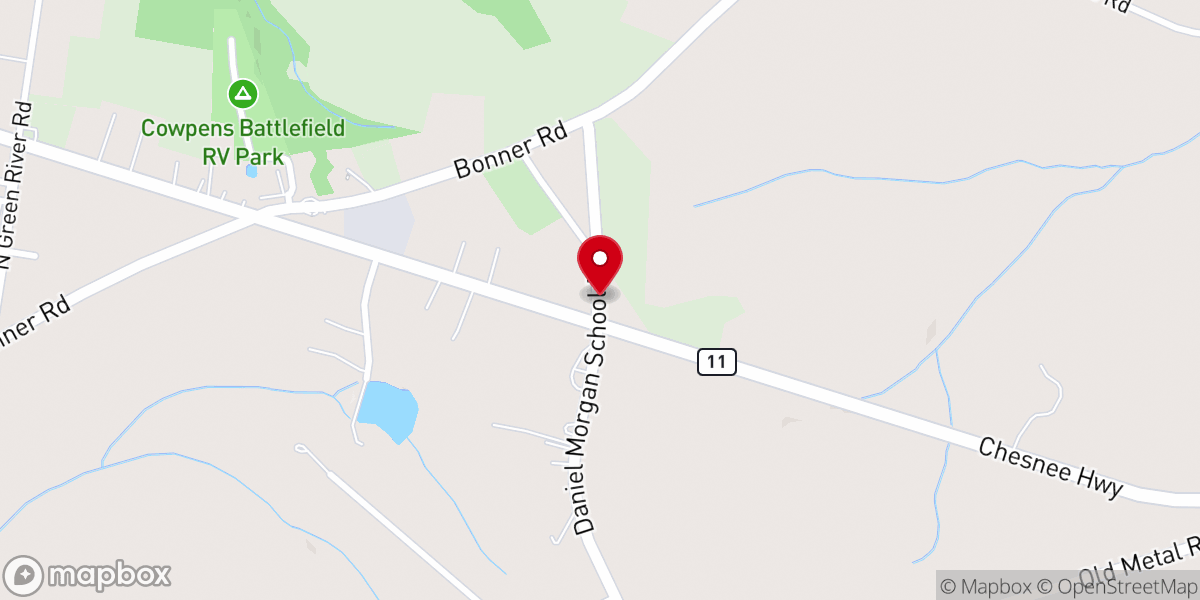 Map showing location of Crestview Church