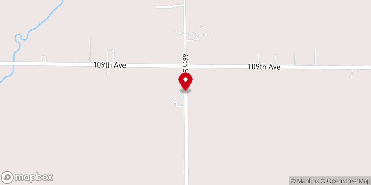 Map showing location of Casco United Methodist Church