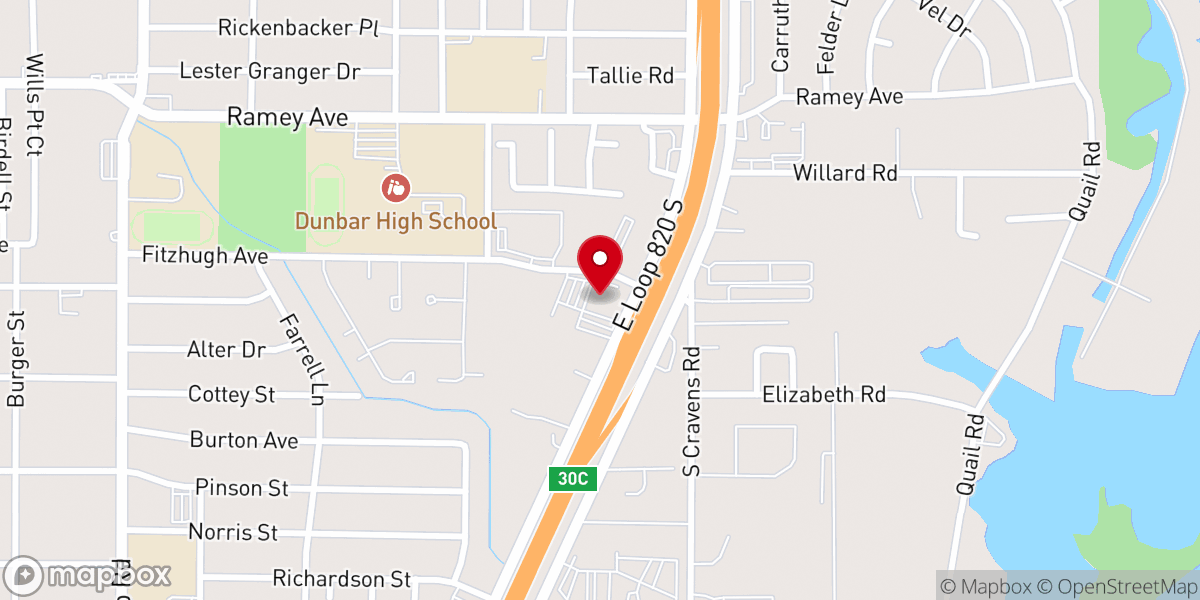 Map showing location of Holy Tabernacle C.O.G.I.C