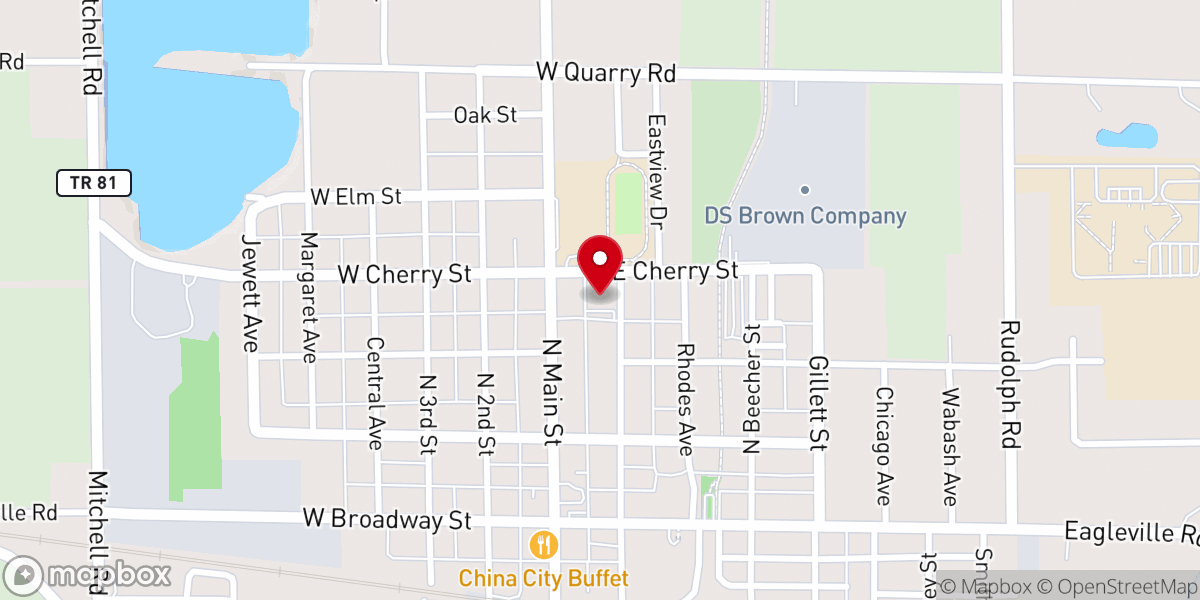 Map showing location of Holy Family Catholic Church