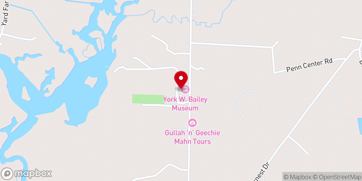 Map showing location of Penn Center