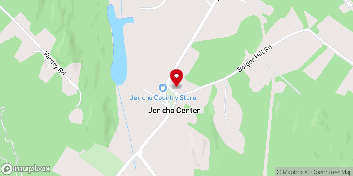Map showing location of Jericho Congregational Church