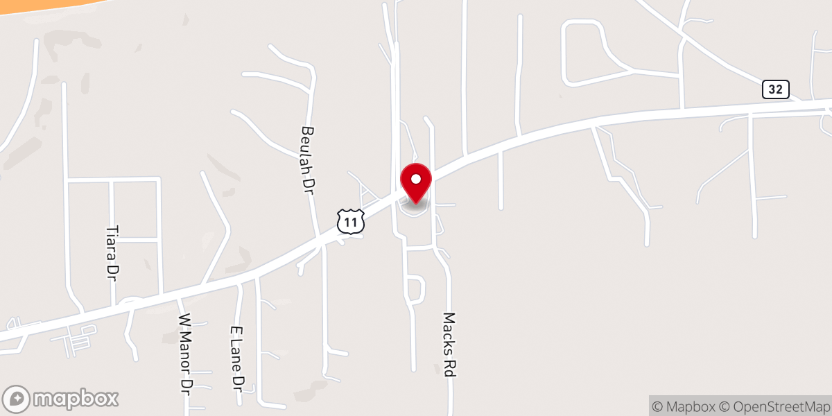Map showing location of Faith Bible Church