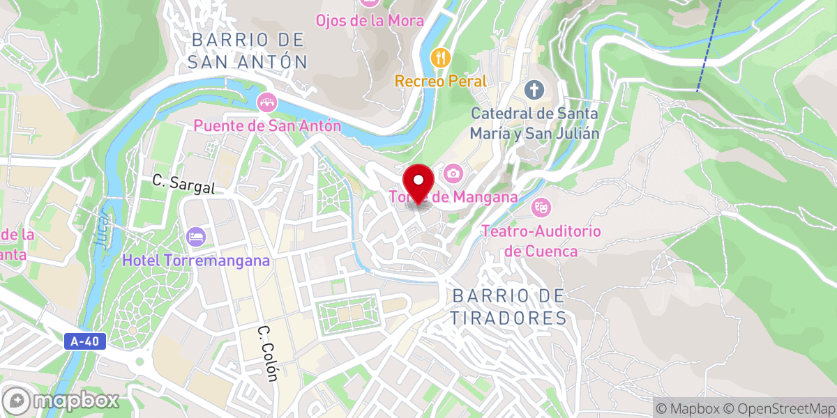Map showing location of Iglesia de San Andrés