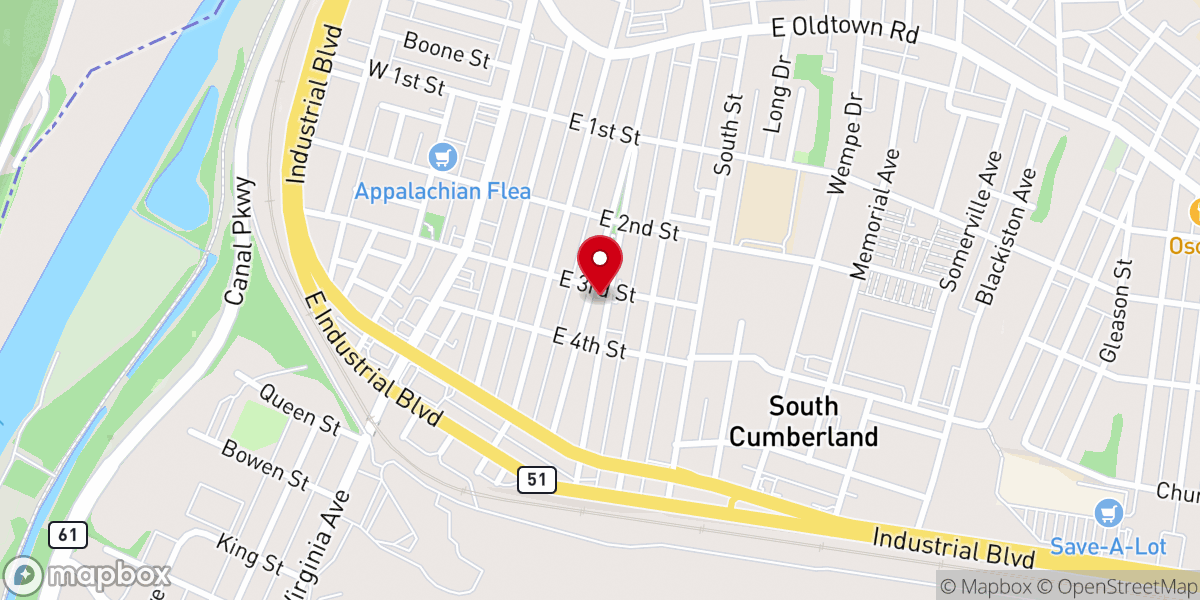Map showing location of Bethany House of the Lord (United Brethren in Christ)
