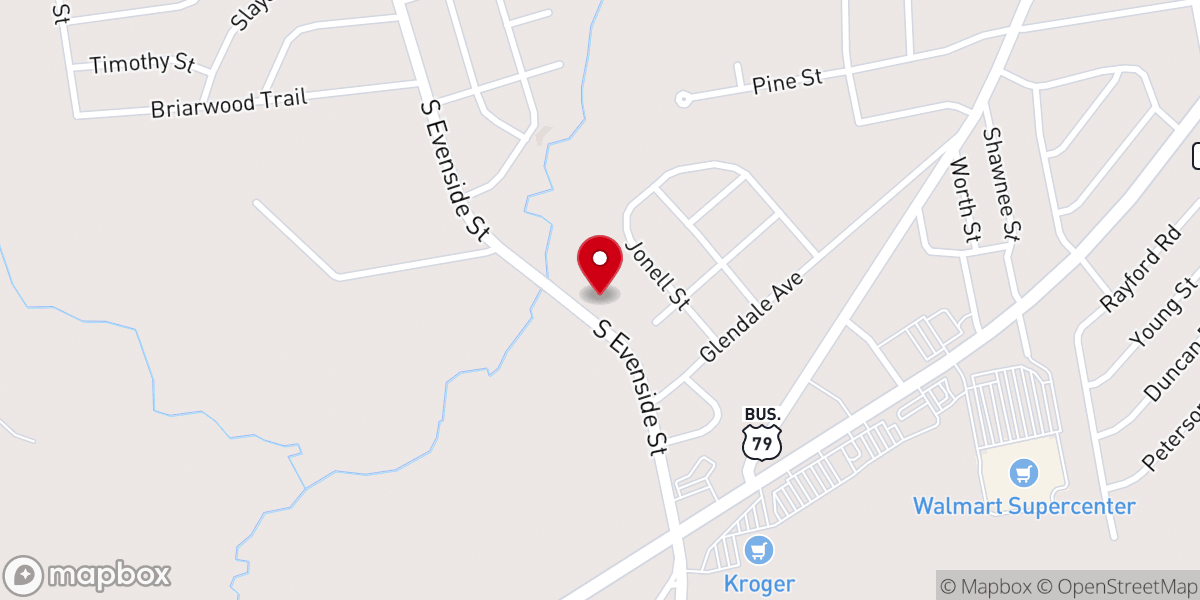 Map showing location of Union Grove Baptist Church