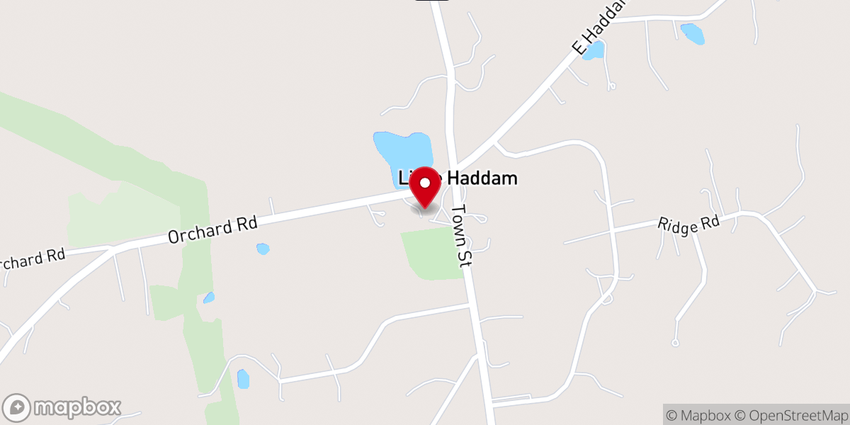 Map showing location of First Church of Christ, Congregational in East Haddam