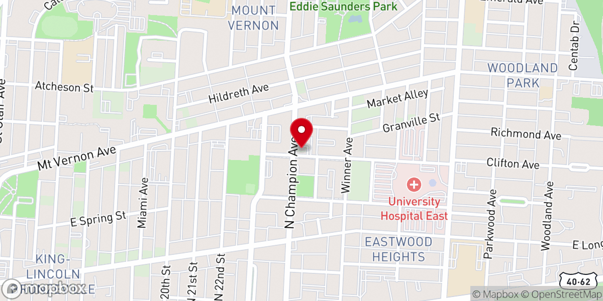 Map showing location of Union Grove Baptist Church - Columbus, Ohio