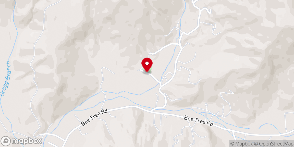 Map showing location of Beetree Church