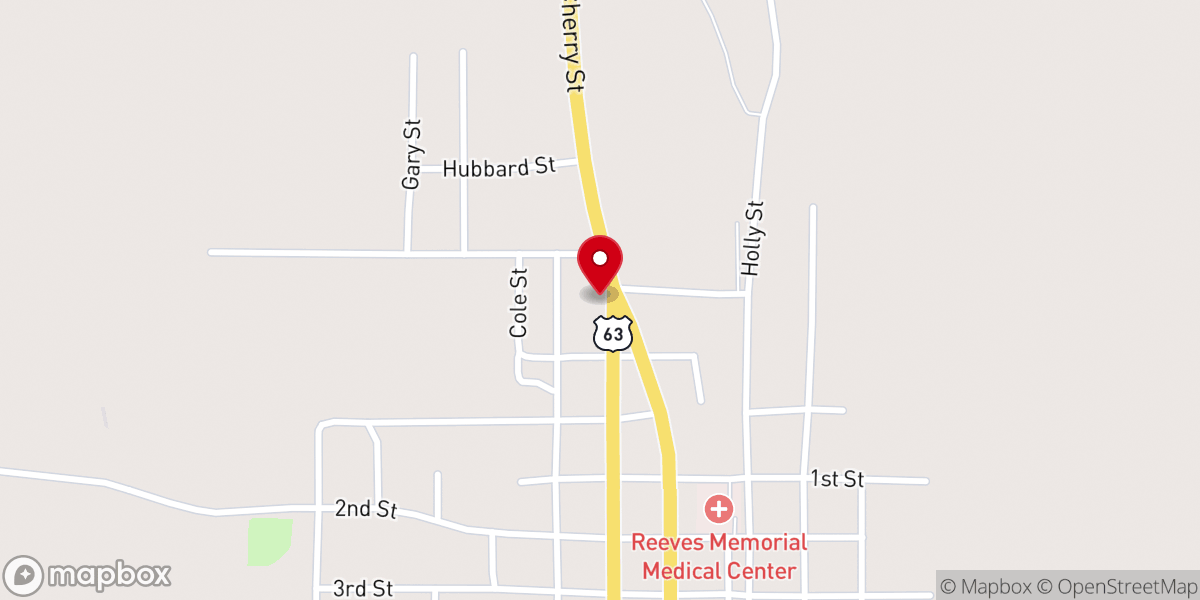 Map showing location of New Hopewell Baptist Church