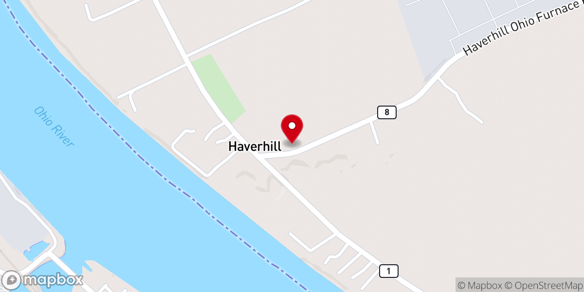 Map showing location of Haverhill United Methodist Church