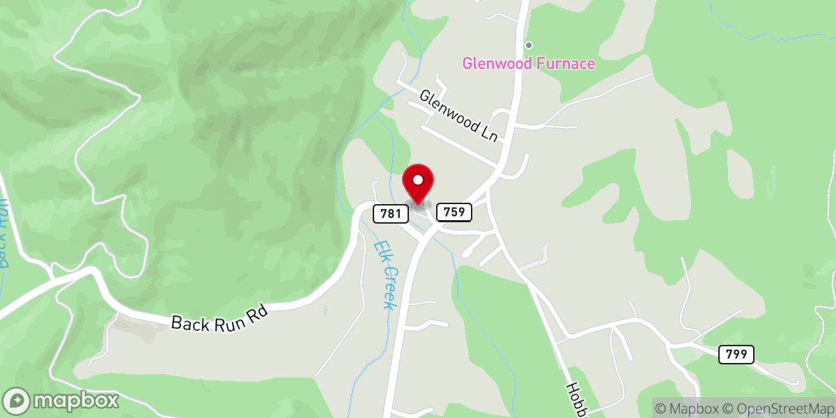 Map showing location of Faith Baptist Church