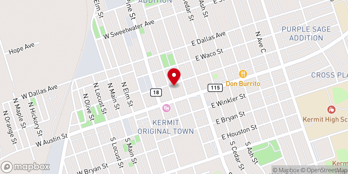Map showing location of Poor Daddys Smokehouse BBQ