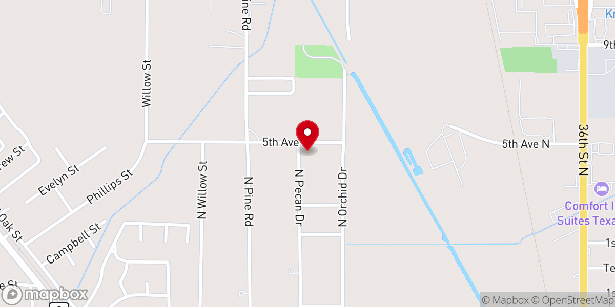 Map showing location of Texas City Church of God