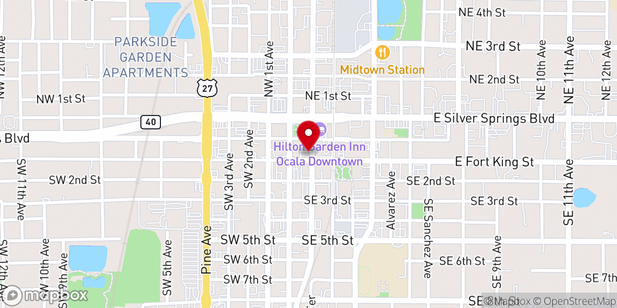 Map showing location of Church of Scientology Mission of Ocala