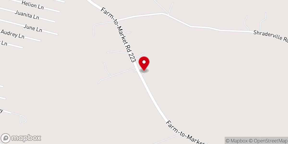 Map showing location of Magnolia Grove Church