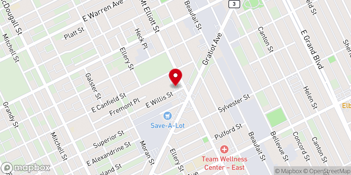 Map showing location of Greater Mountain View Missionary Baptist Church
