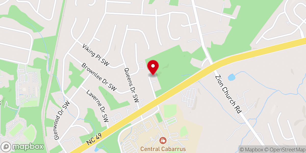 Map showing location of Gethsemane Baptist Church
