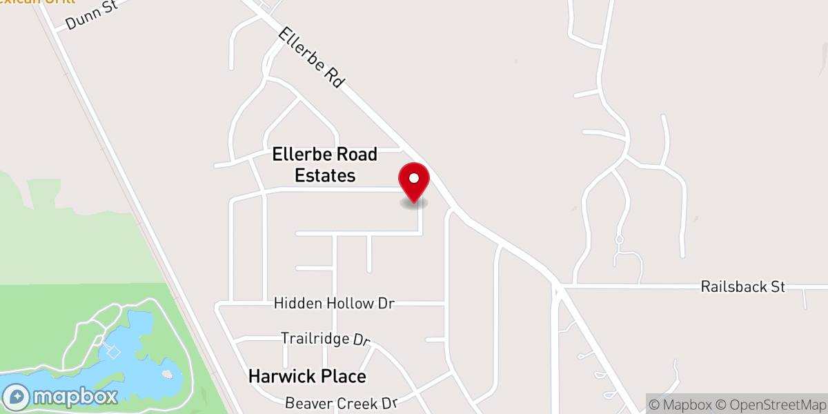 Map showing location of Ellerbe Road Methodist Church