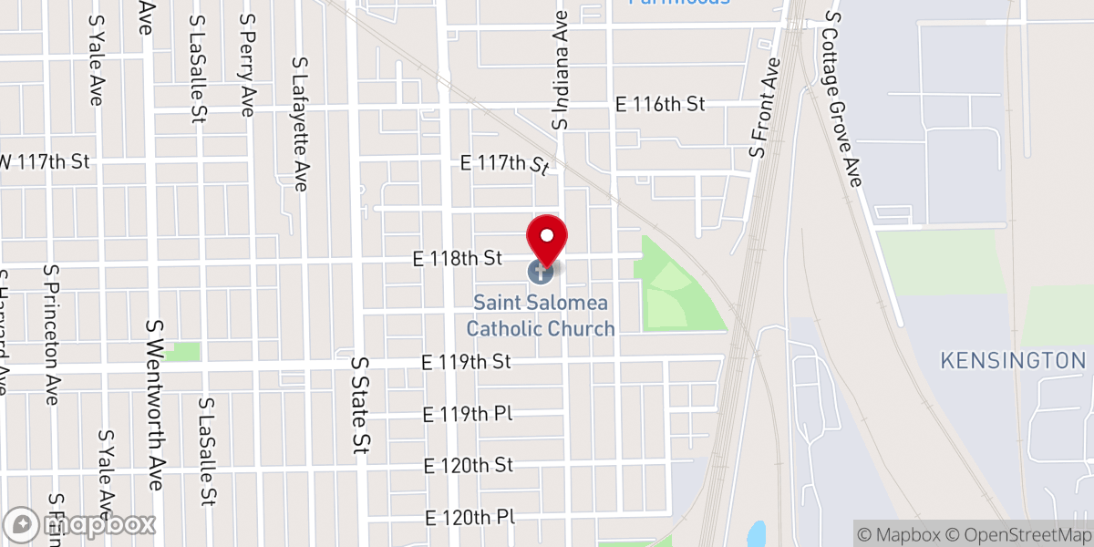Map showing location of Salem Church