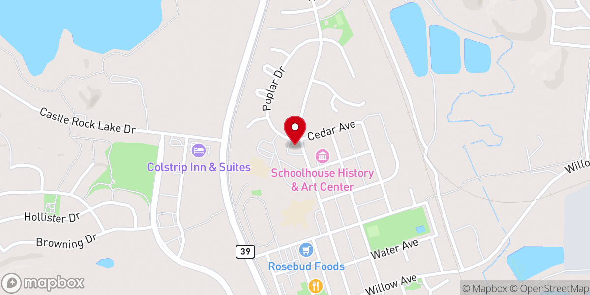 Map showing location of Mount Calvary Lutheran Church