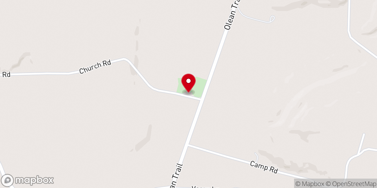 Map showing location of Leatherwood Church
