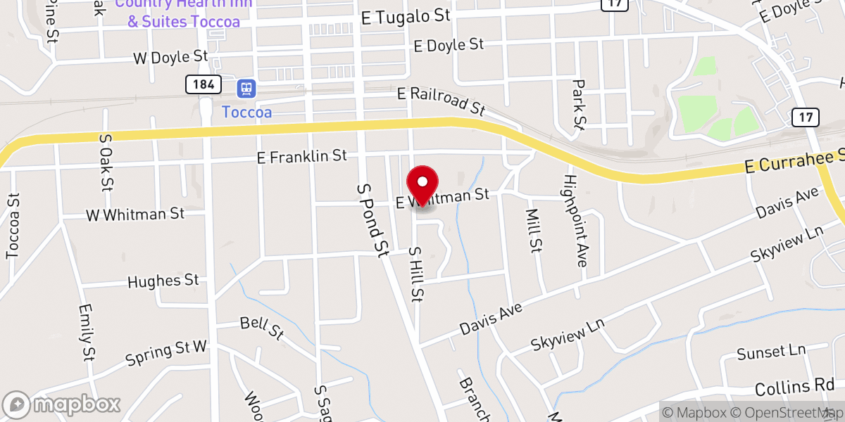Map showing location of Hill Street Baptist Church - Food Distribution Center
