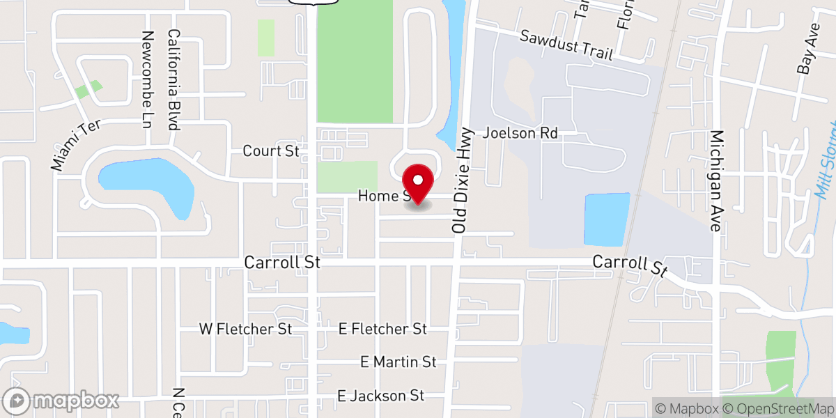 Map showing location of Iglesia pentecostal paz y justicia
