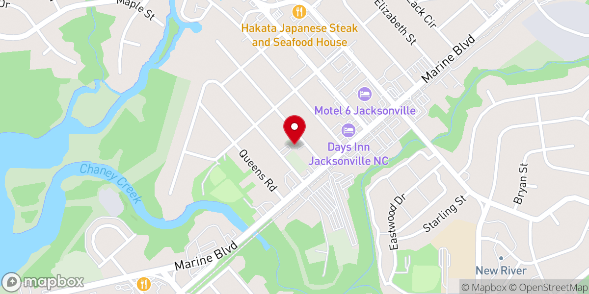 Map showing location of Church of Christ - Roosevelt Drive