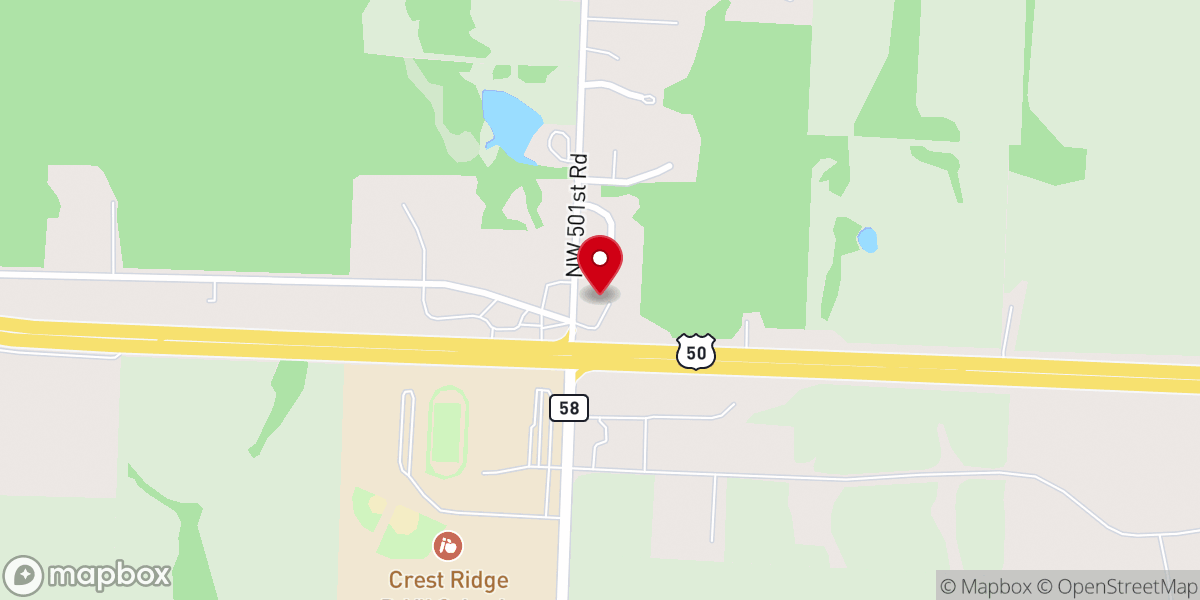 Map showing location of Warrensburg Crossroads Seventh-day Adventist Church