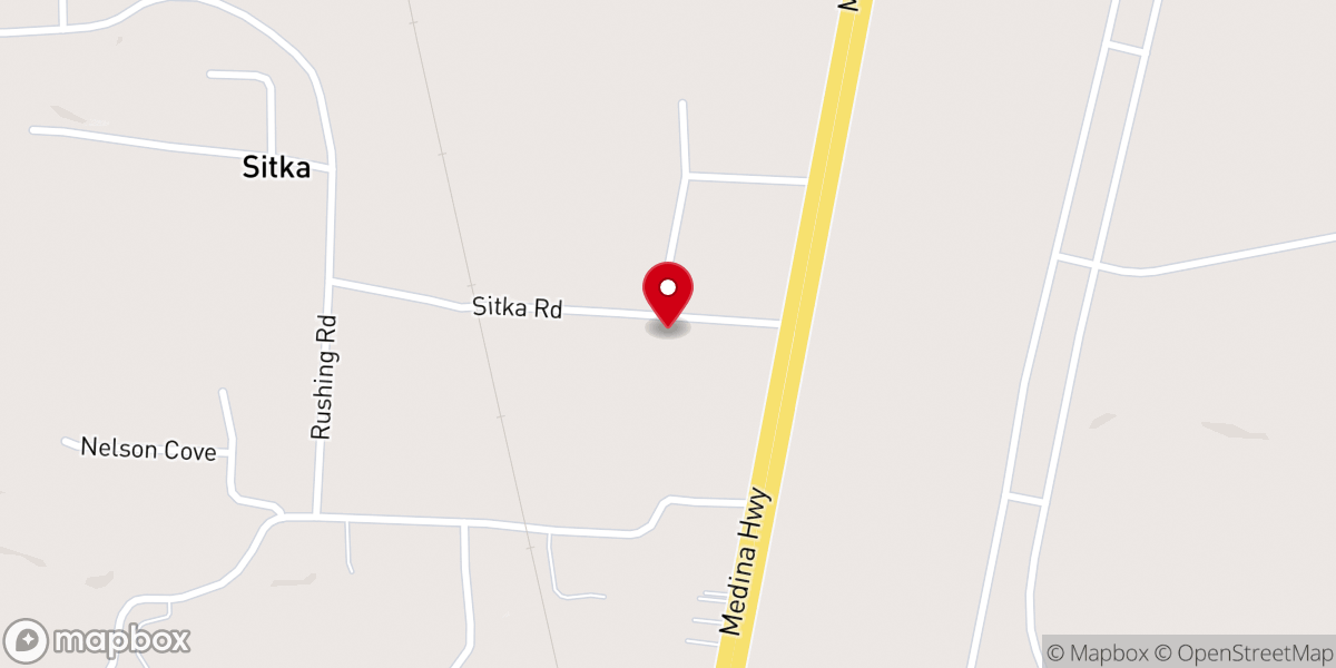 Map showing location of Sitka Church of Christ
