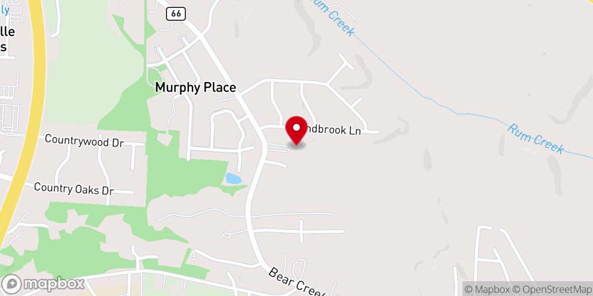 Map showing location of Bible Baptist Church