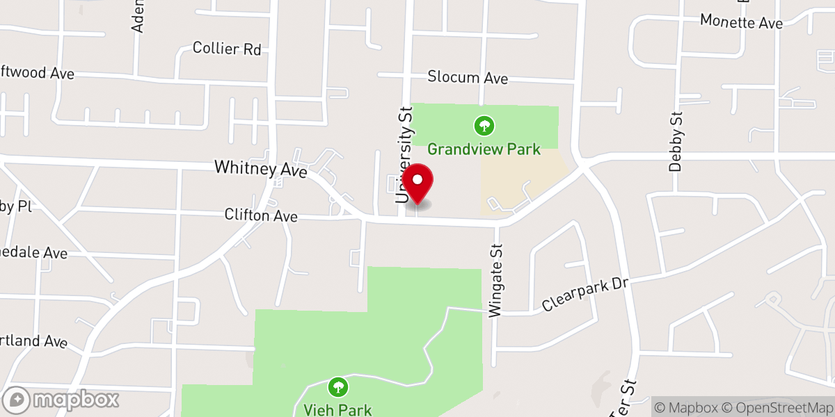 Map showing location of Sky View Church