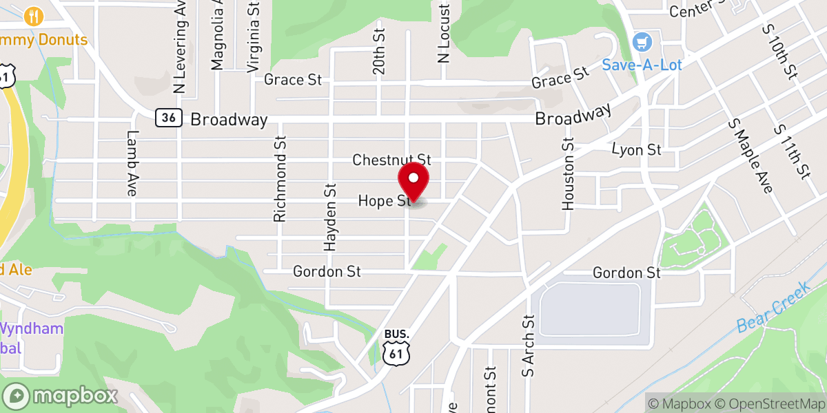 Map showing location of Scotts Chapel United Methodist