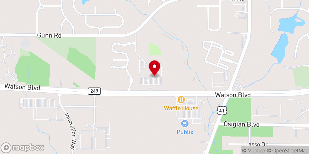 Map showing location of The Assembly at Warner Robins