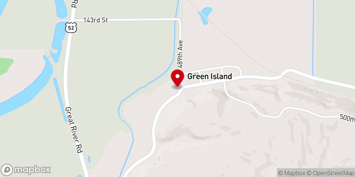 Map showing location of Green Island Congregational Church