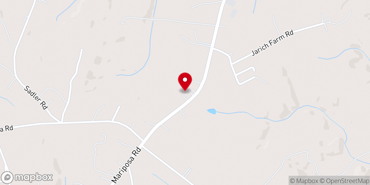 Map showing location of Mariposa Baptist Church