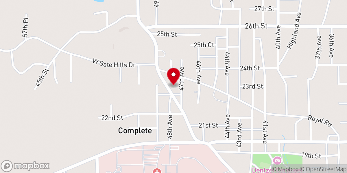 Map showing location of El Bethel Baptist Church