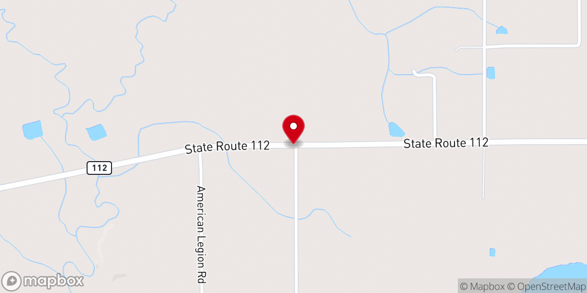 Map showing location of Three Pines Church
