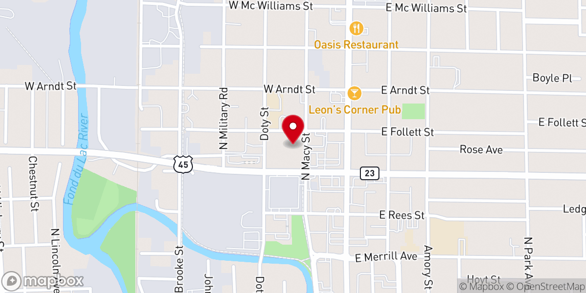 Map showing location of Holy Trinity Greek Orthodox