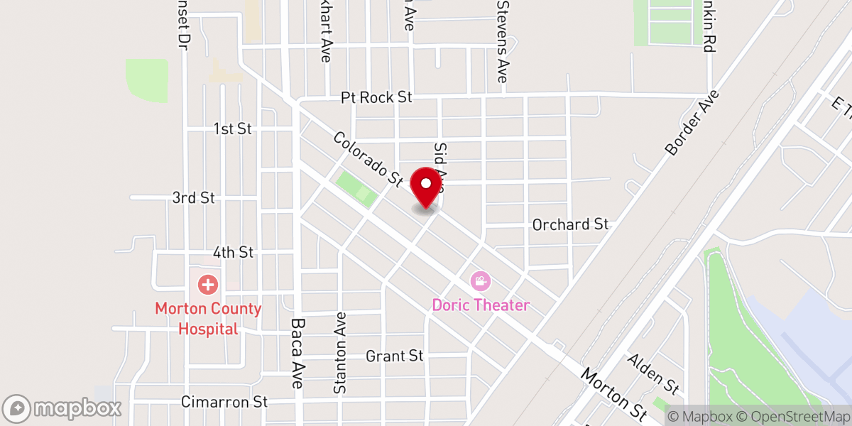 Map showing location of Elkhart Church of the Nazarene