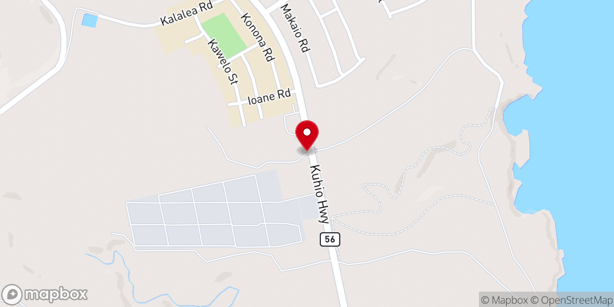 Map showing location of U-turn for Christ Kauai Inc